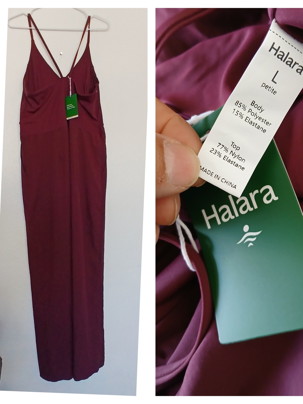 HALARA Red Wide-Leg Jumpsuit Size Large - Picture 4 of 6